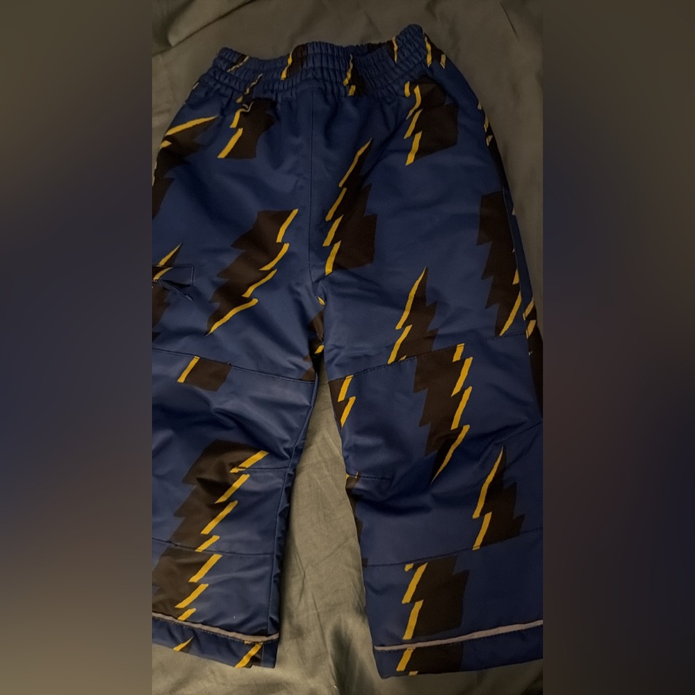Hanna Andersson Blue Lightning Kids snow pants